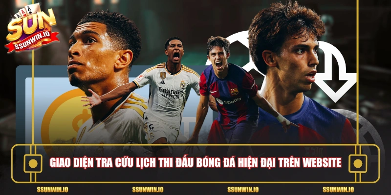 Giao diện tra cứu lịch thi đấu bóng đá hiện đại trên website