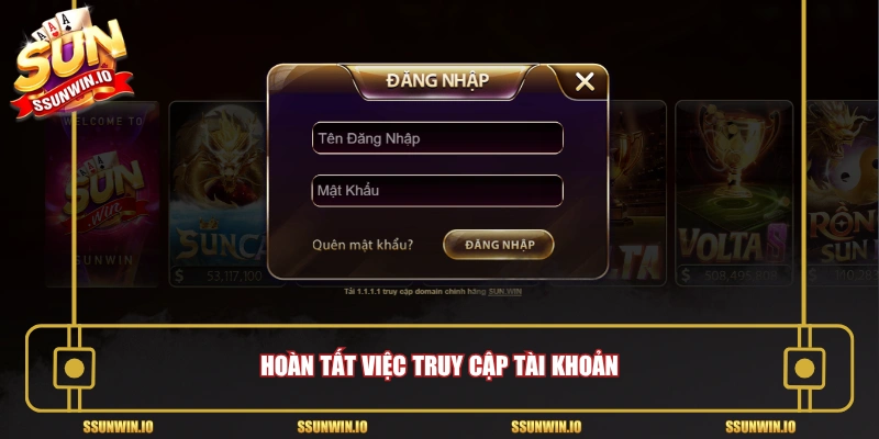 Hoàn tất việc truy cập tài khoản